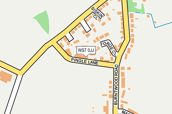 WS7 0JJ map - OS OpenMap – Local (Ordnance Survey)