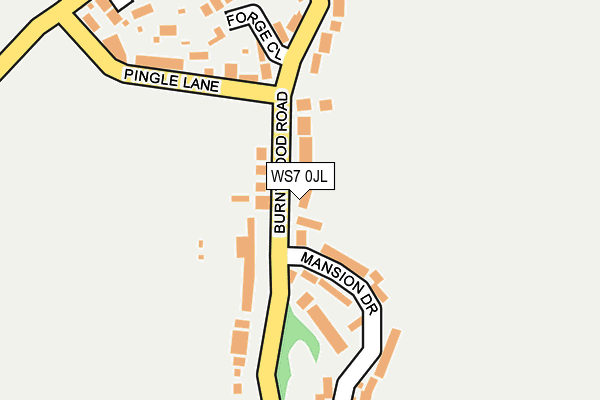 WS7 0JL map - OS OpenMap – Local (Ordnance Survey)