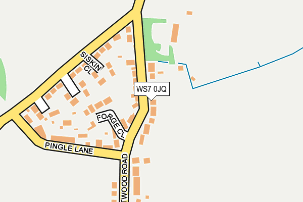 WS7 0JQ map - OS OpenMap – Local (Ordnance Survey)