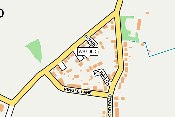 WS7 0LD map - OS OpenMap – Local (Ordnance Survey)