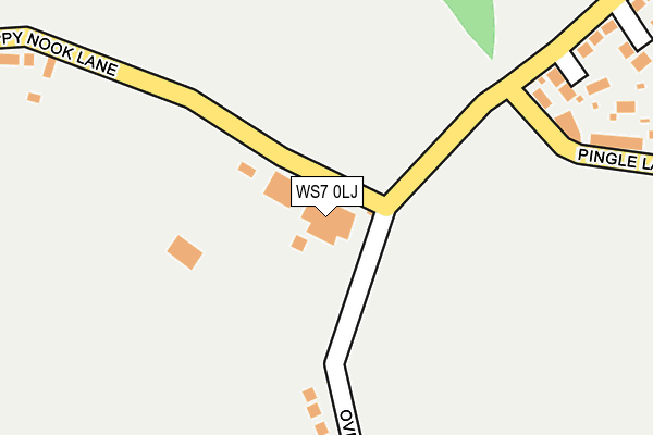 WS7 0LJ map - OS OpenMap – Local (Ordnance Survey)
