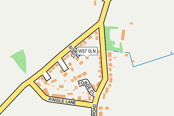 WS7 0LN map - OS OpenMap – Local (Ordnance Survey)