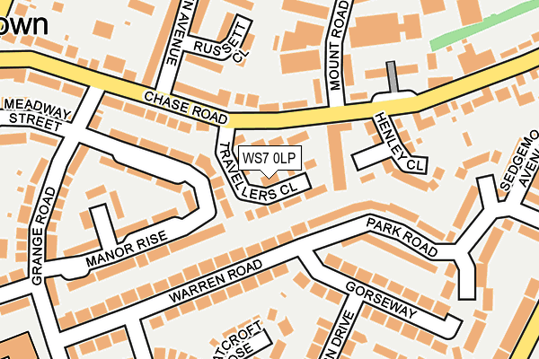 WS7 0LP map - OS OpenMap – Local (Ordnance Survey)