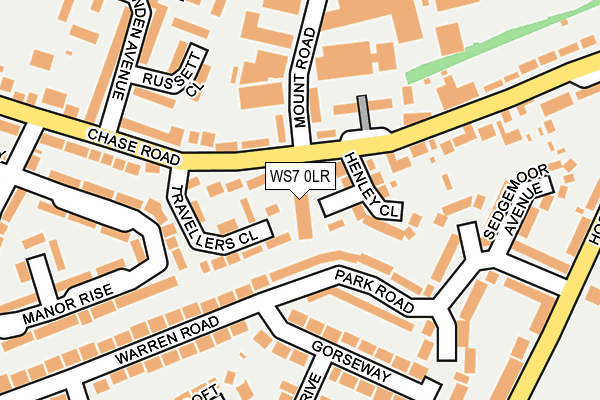 WS7 0LR map - OS OpenMap – Local (Ordnance Survey)