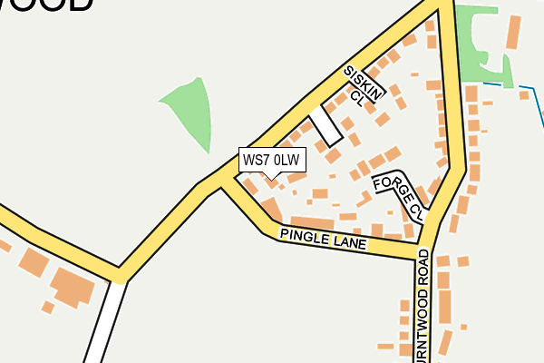 WS7 0LW map - OS OpenMap – Local (Ordnance Survey)