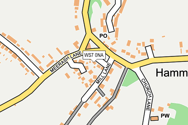 WS7 0NA map - OS OpenMap – Local (Ordnance Survey)