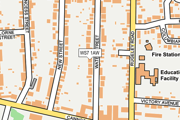 WS7 1AW map - OS OpenMap – Local (Ordnance Survey)