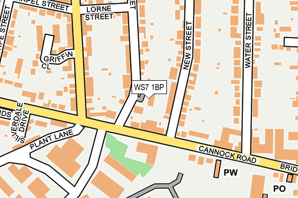 WS7 1BP map - OS OpenMap – Local (Ordnance Survey)