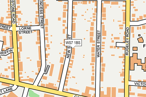WS7 1BS map - OS OpenMap – Local (Ordnance Survey)