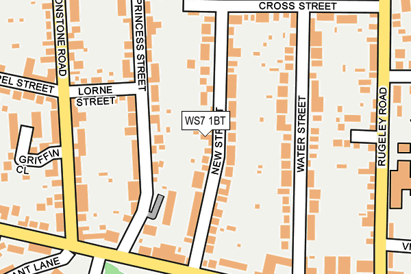 WS7 1BT map - OS OpenMap – Local (Ordnance Survey)