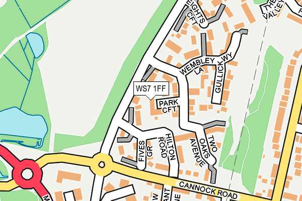 WS7 1FF map - OS OpenMap – Local (Ordnance Survey)