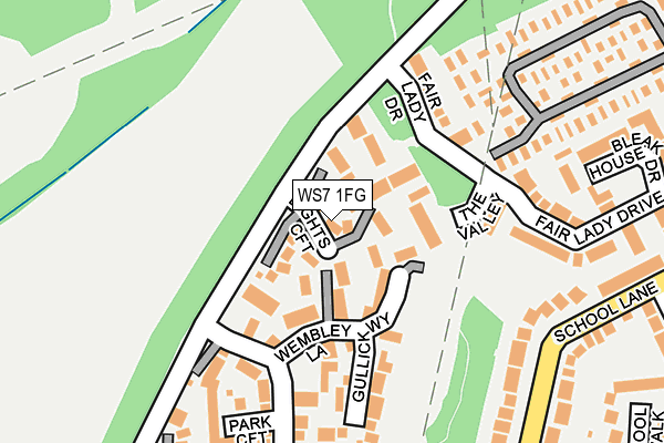 WS7 1FG map - OS OpenMap – Local (Ordnance Survey)