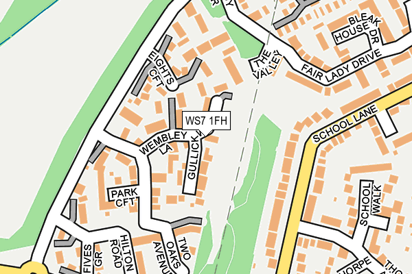 WS7 1FH map - OS OpenMap – Local (Ordnance Survey)