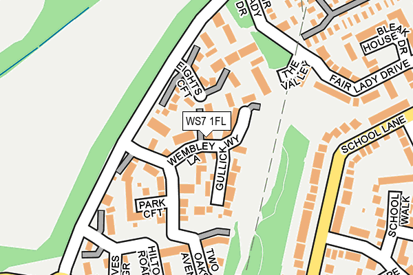 WS7 1FL map - OS OpenMap – Local (Ordnance Survey)
