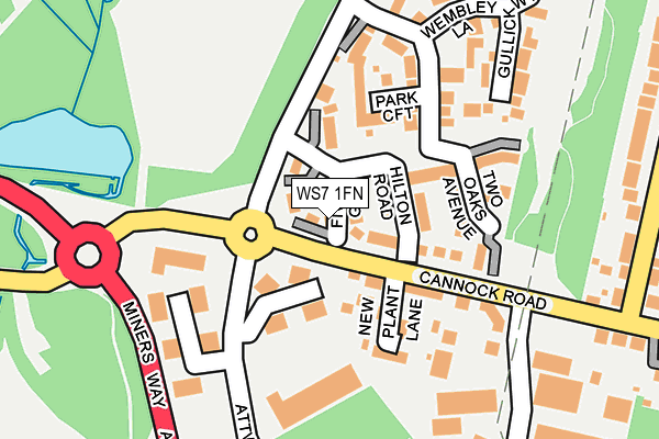 WS7 1FN map - OS OpenMap – Local (Ordnance Survey)