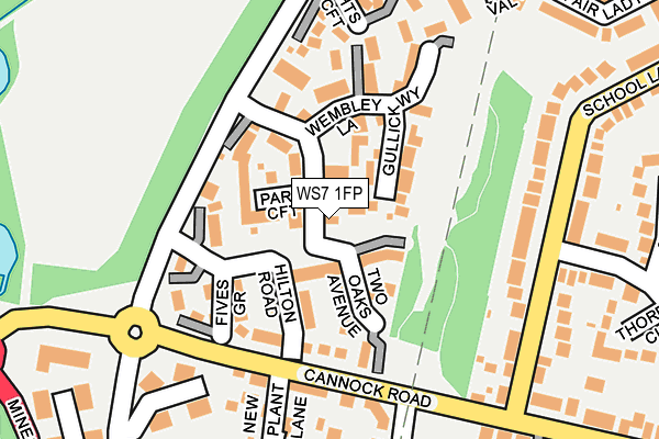 WS7 1FP map - OS OpenMap – Local (Ordnance Survey)