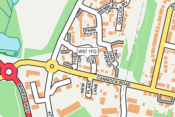 WS7 1FQ map - OS OpenMap – Local (Ordnance Survey)