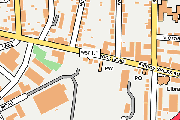 WS7 1JY map - OS OpenMap – Local (Ordnance Survey)