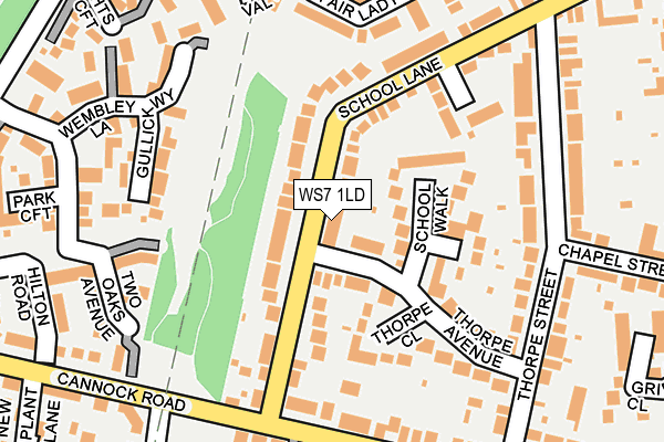 WS7 1LD map - OS OpenMap – Local (Ordnance Survey)
