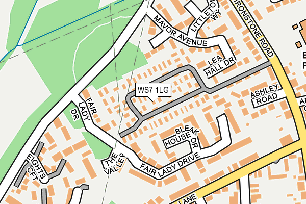 WS7 1LG map - OS OpenMap – Local (Ordnance Survey)