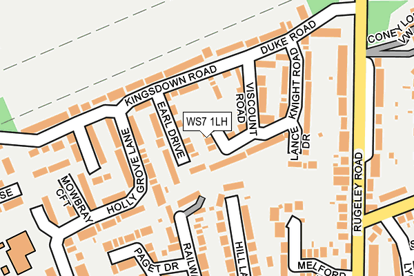 WS7 1LH map - OS OpenMap – Local (Ordnance Survey)