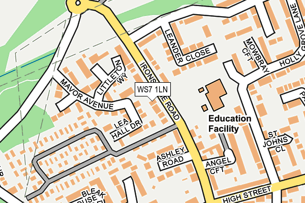 WS7 1LN map - OS OpenMap – Local (Ordnance Survey)