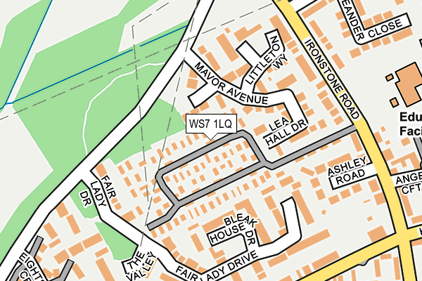 WS7 1LQ map - OS OpenMap – Local (Ordnance Survey)