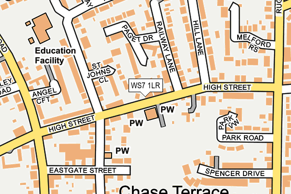 WS7 1LR map - OS OpenMap – Local (Ordnance Survey)