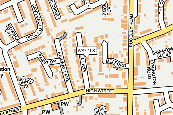 WS7 1LS map - OS OpenMap – Local (Ordnance Survey)