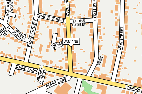 WS7 1NB map - OS OpenMap – Local (Ordnance Survey)