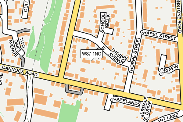 WS7 1NG map - OS OpenMap – Local (Ordnance Survey)