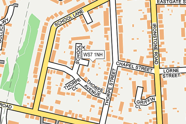 WS7 1NH map - OS OpenMap – Local (Ordnance Survey)