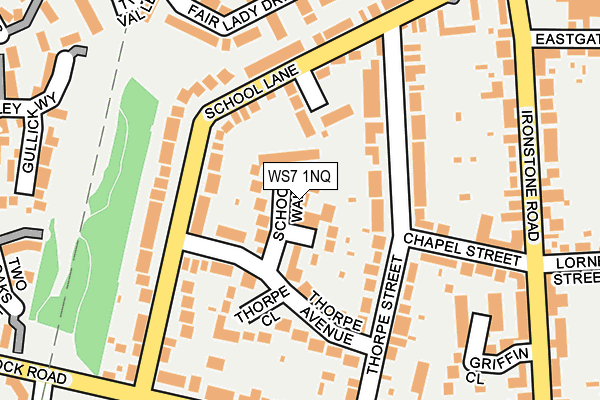 WS7 1NQ map - OS OpenMap – Local (Ordnance Survey)
