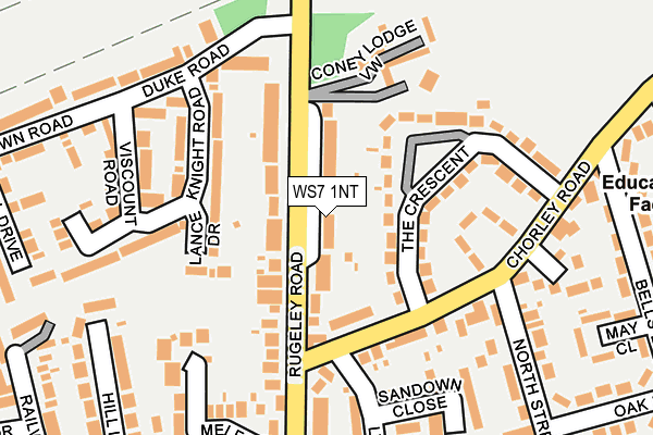 WS7 1NT map - OS OpenMap – Local (Ordnance Survey)