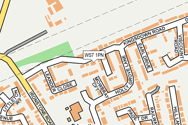 WS7 1PN map - OS OpenMap – Local (Ordnance Survey)