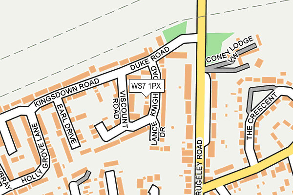 WS7 1PX map - OS OpenMap – Local (Ordnance Survey)