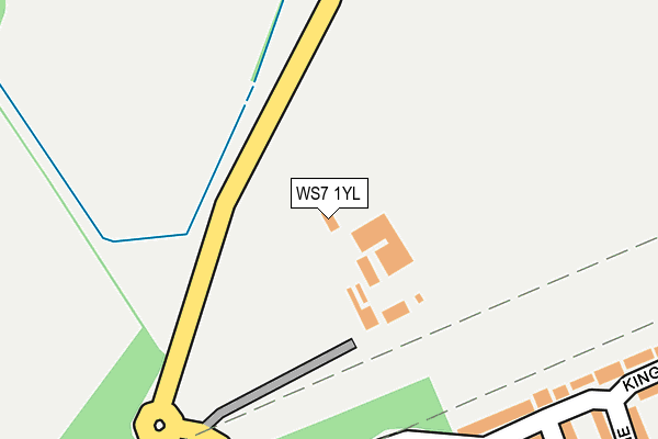 WS7 1YL map - OS OpenMap – Local (Ordnance Survey)