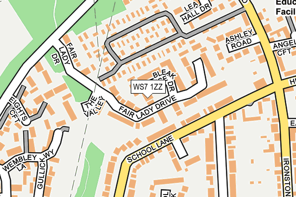 WS7 1ZZ map - OS OpenMap – Local (Ordnance Survey)