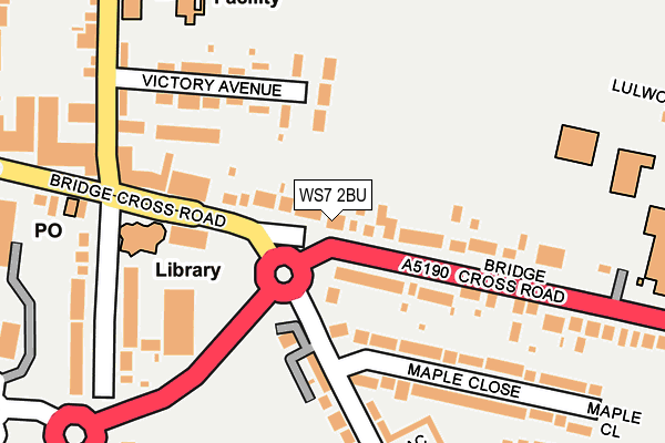 WS7 2BU map - OS OpenMap – Local (Ordnance Survey)