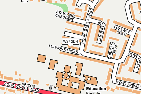 WS7 2DN map - OS OpenMap – Local (Ordnance Survey)
