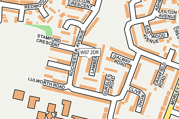 WS7 2DR map - OS OpenMap – Local (Ordnance Survey)