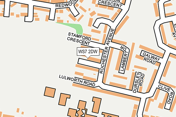 WS7 2DW map - OS OpenMap – Local (Ordnance Survey)