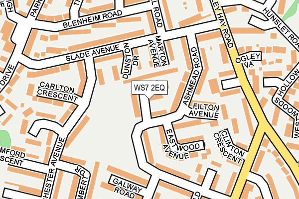 WS7 2EQ map - OS OpenMap – Local (Ordnance Survey)