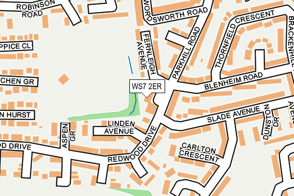 WS7 2ER map - OS OpenMap – Local (Ordnance Survey)