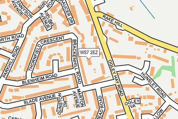 WS7 2EZ map - OS OpenMap – Local (Ordnance Survey)