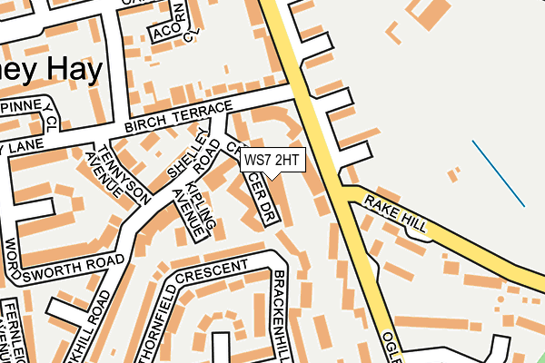 WS7 2HT map - OS OpenMap – Local (Ordnance Survey)
