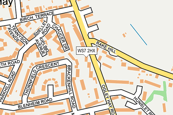 WS7 2HX map - OS OpenMap – Local (Ordnance Survey)