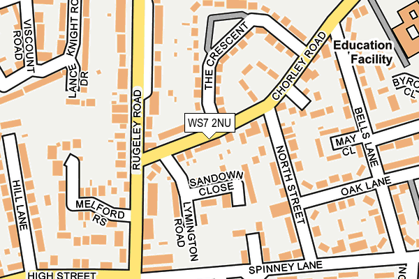WS7 2NU map - OS OpenMap – Local (Ordnance Survey)
