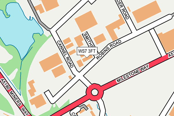 WS7 3FT map - OS OpenMap – Local (Ordnance Survey)