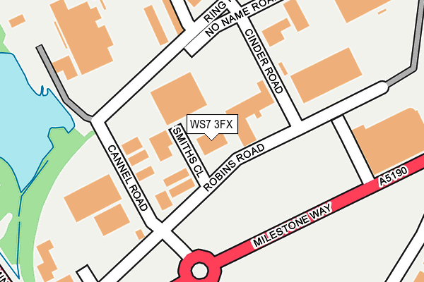 WS7 3FX map - OS OpenMap – Local (Ordnance Survey)